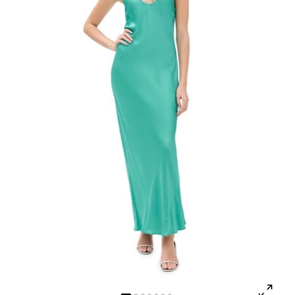 L’Agence Long Maxi Dress Bright Jade